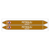 Značení potrubí, petrolej,2 ks, 450 × 52 mm